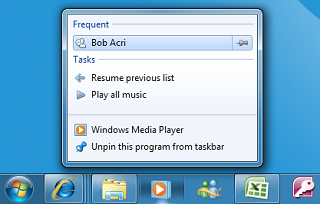 Windows 7 Jump Lists